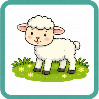 little white lamb tile